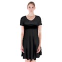 Define Black Short Sleeve V-neck Flare Dress View1
