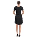 Define Black Short Sleeve V-neck Flare Dress View2