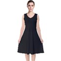 Define Black V-Neck Midi Sleeveless Dress  View1