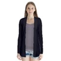 Define Black Drape Collar Cardigan View1