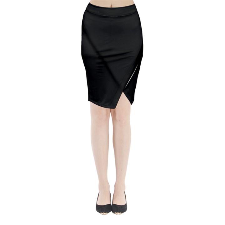 Define Black Midi Wrap Pencil Skirt
