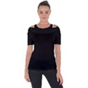 Define Black Shoulder Cut Out Short Sleeve Top View1