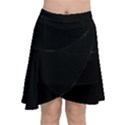 Define Black Chiffon Wrap Front Skirt View1