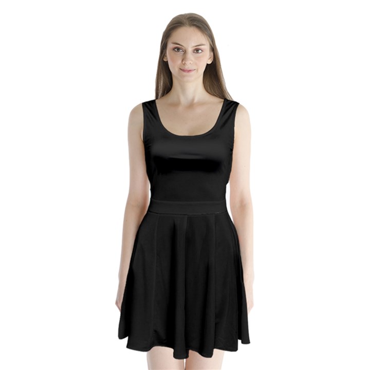 Define Black Split Back Mini Dress 