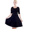 Define Black Quarter Sleeve A-Line Dress View1