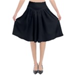 Define Black Flared Midi Skirt