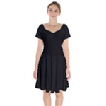 Define Black Short Sleeve Bardot Dress