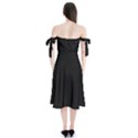 Define Black Shoulder Tie Bardot Midi Dress View2