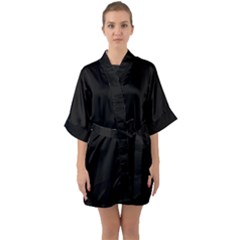 Define Black Quarter Sleeve Kimono Robe by TRENDYcouture