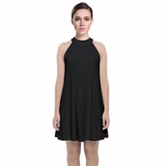 Define Black Velvet Halter Neckline Dress  by TRENDYcouture