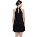 Define Black Velvet Halter Neckline Dress  View2