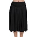 Define Black Velvet Flared Midi Skirt View1