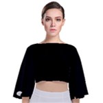 Define Black Tie Back Butterfly Sleeve Chiffon Top