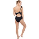 Define Black Frilly One Shoulder Swimsuit View2