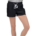 Define Black Women s Velour Lounge Shorts View1