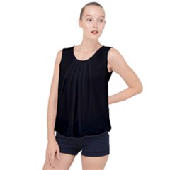 Define Black Bubble Hem Chiffon Tank Top