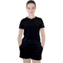 Define Black Women s Tee and Shorts Set View1