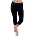 Define Black Lightweight Velour Capri Yoga Leggings View1