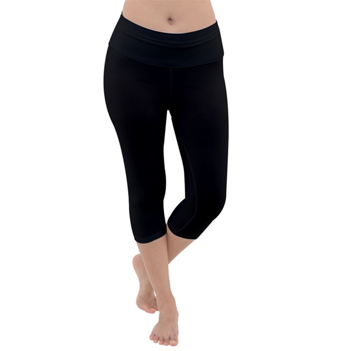 Define Black Lightweight Velour Capri Yoga Leggings