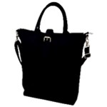 Define Black Buckle Top Tote Bag