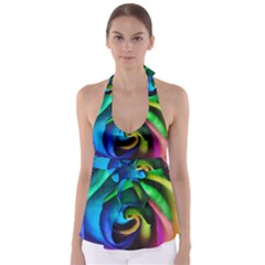 Rainbow Rose 17 Babydoll Tankini Top by bloomingvinedesign