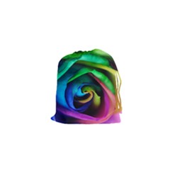 Rainbow Rose 17 Drawstring Pouch (xs)