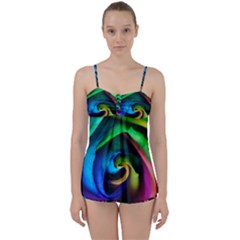 Rainbow Rose 17 Babydoll Tankini Set by bloomingvinedesign