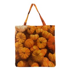 Pumpkins Tiny Gourds Pile Grocery Tote Bag by bloomingvinedesign