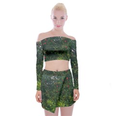 Apple Tree Close Up Off Shoulder Top With Mini Skirt Set by bloomingvinedesign