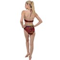 Abstract Fall Swirls Plunging Cut Out Swimsuit View2