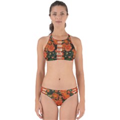 Orange Fall Mums Perfectly Cut Out Bikini Set by bloomingvinedesign