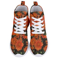 Orange Fall Mums Women s Lightweight High Top Sneakers