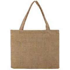 Burlap Coffee Sack Grunge Knit Look Mini Tote Bag by dressshop