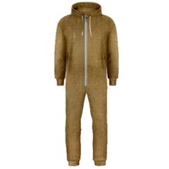 Burlap Coffee Sack Grunge Knit Look Hooded Jumpsuit (men)  by dressshop