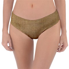 Burlap Coffee Sack Grunge Knit Look Reversible Classic Bikini Bottoms by dressshop