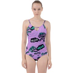 Dino Banner Cut Out Top Tankini Set by FoodLeggings