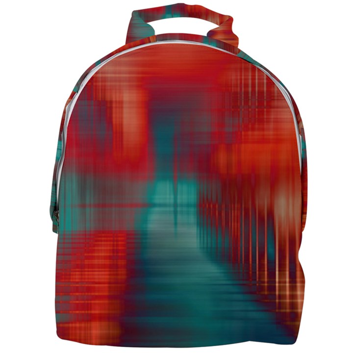 Green_Red Lines Mini Full Print Backpack