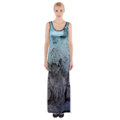 Window Frost Maxi Thigh Split Dress by bloomingvinedesign