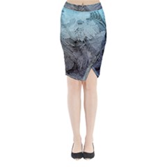 Window Frost Midi Wrap Pencil Skirt by bloomingvinedesign