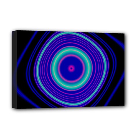 Digital Art Background Pink Blue Deluxe Canvas 18  X 12  (stretched)