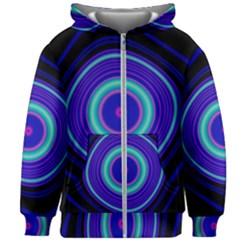 Digital Art Background Pink Blue Kids Zipper Hoodie Without Drawstring