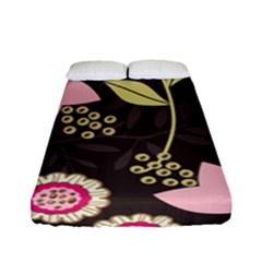 Flowers Wallpaper Floral Decoration Fitted Sheet (full/ Double Size)