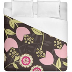 Flowers Wallpaper Floral Decoration Duvet Cover (king Size)