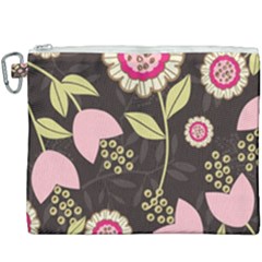 Flowers Wallpaper Floral Decoration Canvas Cosmetic Bag (xxxl)