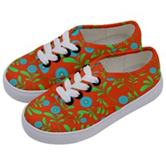 Background Texture Seamless Flowers Kids  Classic Low Top Sneakers