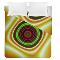 Digital Art Background Yellow Red Duvet Cover Double Side (queen Size) by Sapixe