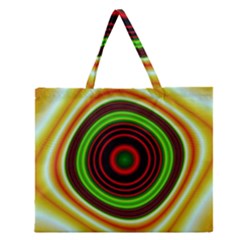 Digital Art Background Yellow Red Zipper Large Tote Bag by Sapixe