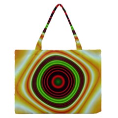 Digital Art Background Yellow Red Zipper Medium Tote Bag