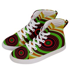 Digital Art Background Yellow Red Women s Hi-top Skate Sneakers