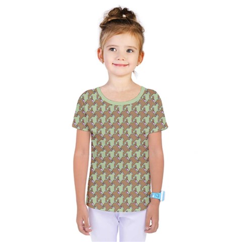 Barrel Of Monkey’s Houndstooth Pattern Children Kids  One Piece Tee by emilyzragz